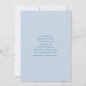 小さなバニーの赤ちゃんシャワーボーイ招待状 招待状 (裏面)