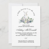 小さなバニーの赤ちゃんシャワー招待状 招待状 (正面)