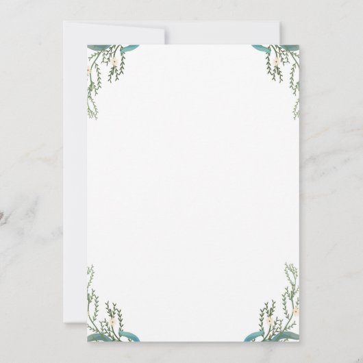 小さなバニーの赤ちゃんシャワー招待状 招待状 (裏面)