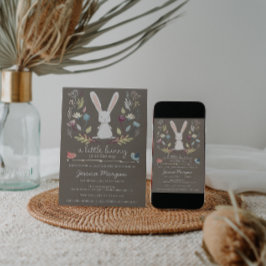 小さなバニーの赤ちゃんシャワー招待状 招待状