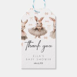 小さなバニーの赤ちゃんシャワー ギフトタグ