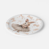 小さなバニーの赤ちゃんシャワー ペーパープレート (アングル)