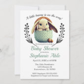 小さなバニーの赤ちゃんシャワー 招待状 (正面)