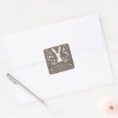 小さなバニーの赤ん坊のシャワーの恩恵 スクエアシール (封筒)