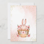 小さなバニーは赤ちゃんシャワーの途中にある 招待状 (裏面)