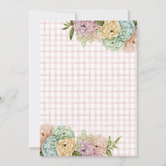 小さなバニーイースターベイビーシャワー招待状 招待状 (裏面)