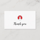 小さなバニーサンキューカード エンクロージャーカード (裏面)