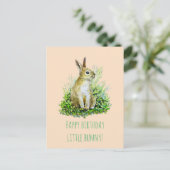 小さなバニーハッピーバースデー ポストカード (スタンド正面)