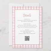 小さなバニーピンクの女の子の赤ちゃんシャワーすべて1つ 招待状 (裏面)