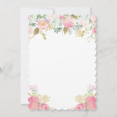 小さなバニーフローラベビーシャワー招待状 招待状 (裏面)