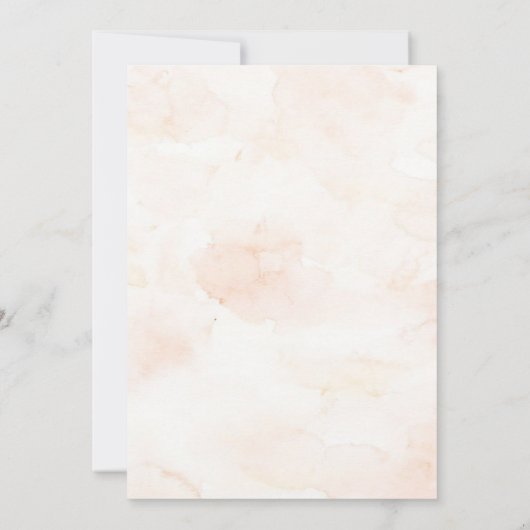 小さなバニーワイルドフラワーベビーシャワー招待状 招待状 (裏面)