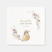 小さなバニー復活祭の赤ちゃんシャワー スタンダードカクテルナプキン (正面)