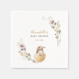 小さなバニー復活祭の赤ちゃんシャワー スタンダードカクテルナプキン