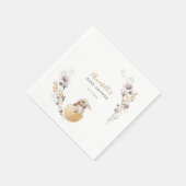 小さなバニー復活祭の赤ちゃんシャワー スタンダードカクテルナプキン (角)