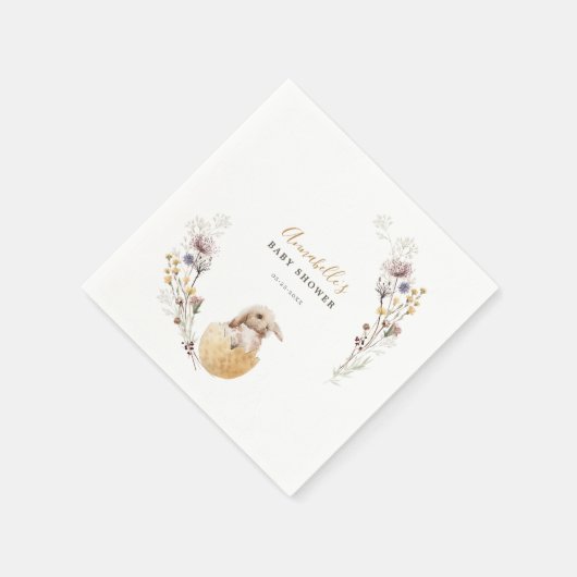 小さなバニー復活祭の赤ちゃんシャワー スタンダードカクテルナプキン (角)