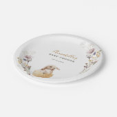 小さなバニー復活祭の赤ちゃんシャワー ペーパープレート (アングル)