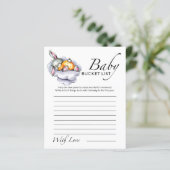 小さなバニー赤ちゃんシャワーベビーバケットリスト (スタンド正面)
