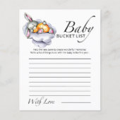 小さなバニー赤ちゃんシャワーベビーバケットリスト (正面)