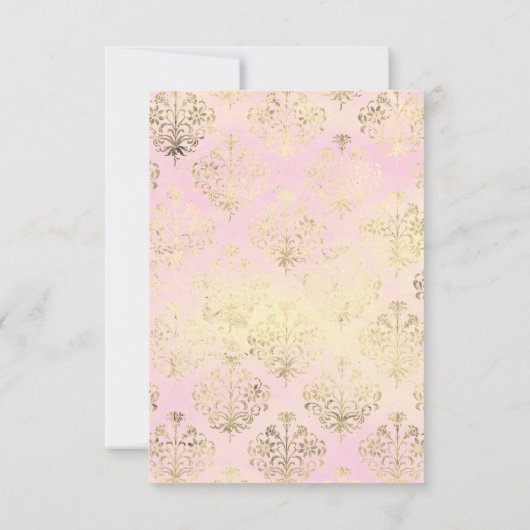 小さなバラが途中のフローラの赤ちゃんシャワー サンキューカード (裏面)