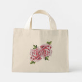 小さなバラに彫刻を施したトート ミニトートバッグ (裏面)