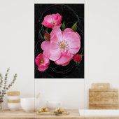 小さなバラの芽が開く ポスター (キッチン)