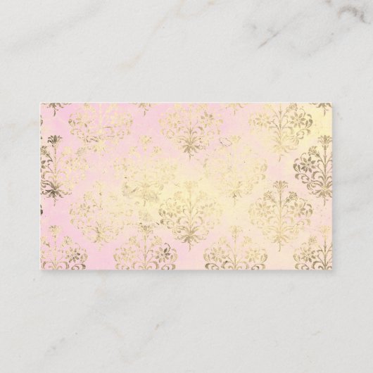 小さなバラフローラダマスクブックスベビー エンクロージャーカード (裏面)