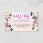 小さなバラフローラダマスクブックスベビー エンクロージャーカード (正面)