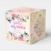小さなバラフローラ女の子の赤ちゃんシャワーありがとう フェイバーボックス (正面サイド)