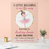 小さなバレリーナが赤ちゃんシャワーの途中にある アクリルサイン (ウェディング)