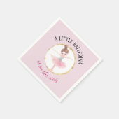 小さなバレリーナが赤ちゃんシャワーの途中にある スタンダードカクテルナプキン (角)