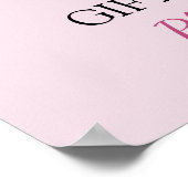 小さなバレリーナが赤ちゃんシャワーの途中にある ポスター (角)