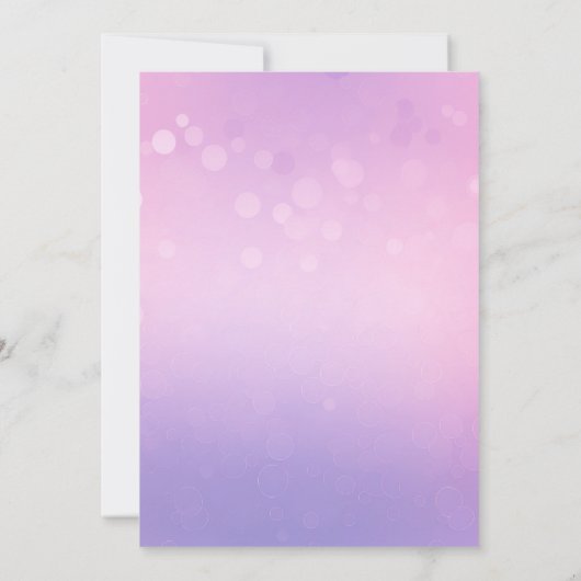 小さなバレリーナが赤ちゃんシャワーの途中にある 招待状 (裏面)