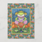 小さなバレリーナカエルのトリックまたはチュツでの治療 シーズンポストカード (正面)