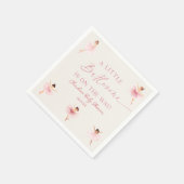 小さなバレリーナピンクバレエの赤ちゃんシャワー スタンダードカクテルナプキン (角)