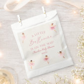 小さなバレリーナピンクバレエの赤ちゃんシャワー フェイバーバッグ (クリップ留めされた状態)