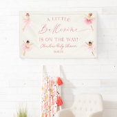 小さなバレリーナピンクバレエの赤ちゃんシャワー 横断幕 (インサイチュ)