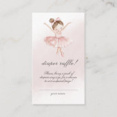 小さなバレリーナ水の色おむつラッフル エンクロージャーカード (正面)