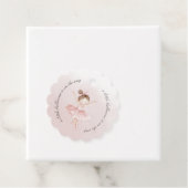 小さなバレリーナ水の色の女の子ベビーシャワー フェイバータグ (インサイチュ)