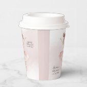 小さなバレリーナ水の色の女の子ベビーシャワー 紙コップ (右)