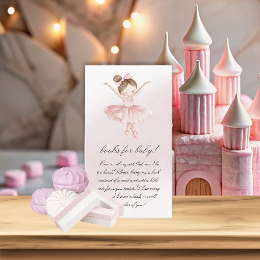 小さなバレリーナ水の色の本ベビー エンクロージャーカード