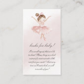 小さなバレリーナ水の色の本ベビー エンクロージャーカード (正面)