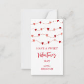 小さなバレンタインの子供教室を楽しむ ノートカード (正面)