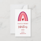 小さなバレンタインの贈り物に最適なバレンタインデーの子供向けクラス ノートカード (正面)