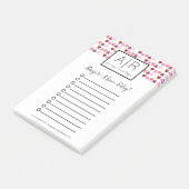 小さなバレンタインデーパターン(の模様が)あるハート ポストイット (アングル)