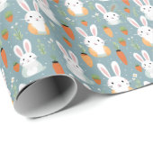 小さなバンニと花 ラッピングペーパー (ロールコーナー)