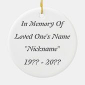 小さなバーディが木の記念オーナメント セラミックオーナメント (裏面)