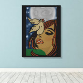 小さなバーディが私にキャンバスプリントを言った キャンバスプリント (インサイチュ (ウッドフロア))