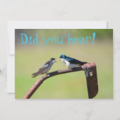 小さなバーディが私に言いました-カスタマイズ可能な招待 招待状 (正面)