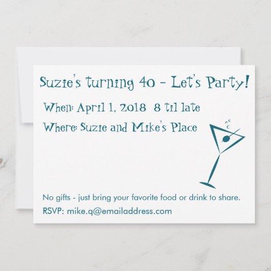 小さなバーディが私に言いました-カスタマイズ可能な招待 招待状 (裏面)