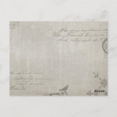 小さなバーディが私に言ったから自転車ありがとう ポストカード (裏面)